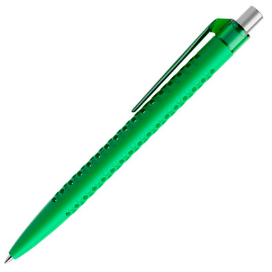 prodir® Kugelschreiber QS40 PMT Air, blaue Mine, hellgrün/silber satiniert