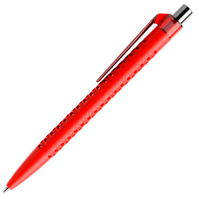 prodir® Kugelschreiber QS40 PMT Air, blaue Mine, rot/silber poliert