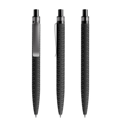 prodir® Druckkugelschreiber QS03 Soft Touch PRS Push, blaue Mine, schwarz/graphit