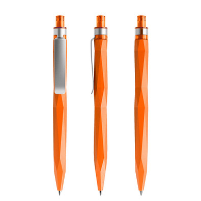 prodir® Druckkugelschreiber QS20 PMS Push, blaue Mine, orange