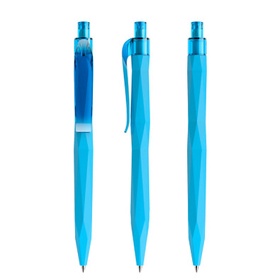 prodir® Druckkugelschreiber QS20 Soft Touch PRT Push, blaue Mine, cyanblau