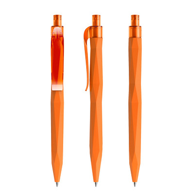 prodir® Druckkugelschreiber QS20 Soft Touch PRT Push, blaue Mine, orange