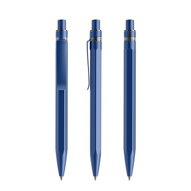 prodir QS50 Stone PQS Push Kugelschreiber, Sideral Blue- Sideral Blue satin finish