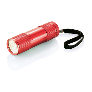 XD COLLECTION Aluminiumtaschenlampe Quattro, rot