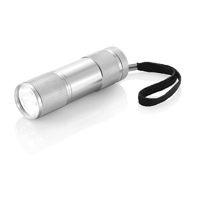 XD COLLECTION Aluminiumtaschenlampe Quattro, silber