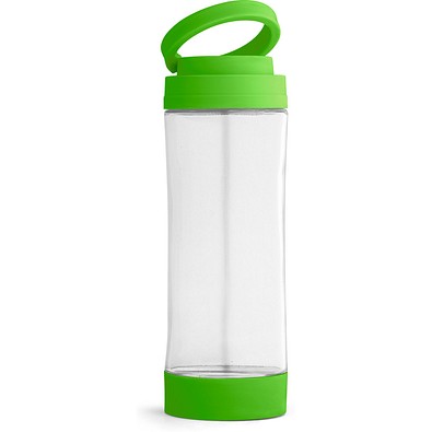 QUINTANA. Sportflasche aus Glas mit PP-Verschluss 390 ml, Hellgrün