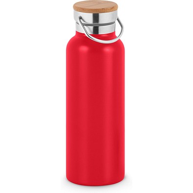 RAGNAR. Trinkflasche aus Edelstahl (36% recycelt) (570 mL), doppelwandig und vakuumisoliert, Rot