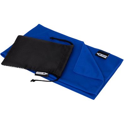 Raquel Sport Kühlhandtuch im Etui aus recyceltem PET Kunststoff, royalblau