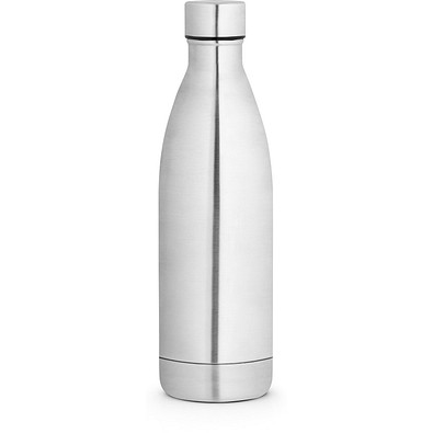 RE-BUFFON XL. Doppelwandige Trinfklasche aus Edelstahl (90% recycelt) 1L, Satinsilber