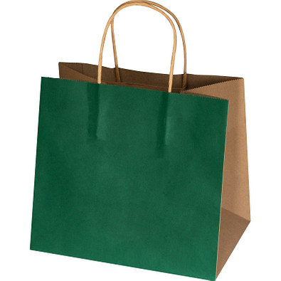 Recycelte Papiertasche klein, grün