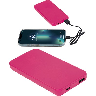 Recycelte Powerbank 10.000 mAh PRESTON, pink