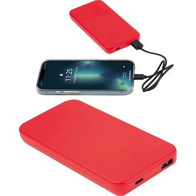 Recycelte Powerbank 10.000 mAh PRESTON, rot