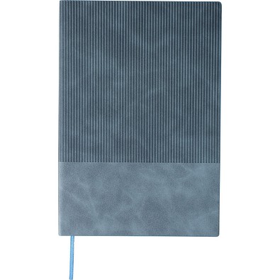 Recyceltes PU-Notizbuch (A5) Elian, hellblau