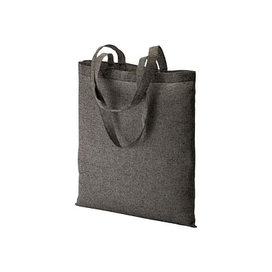 Recycling Baumwolltasche, dunkelgrau/schwarz