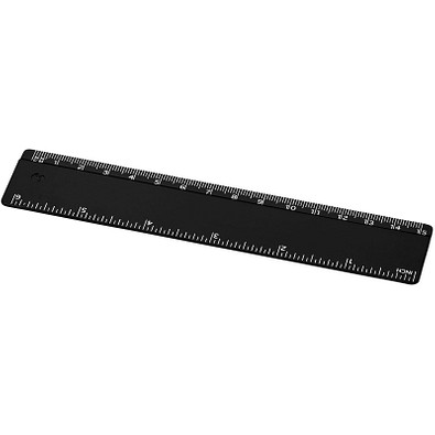 Refari 15 cm Lineal aus recyceltem Kunststoff, schwarz