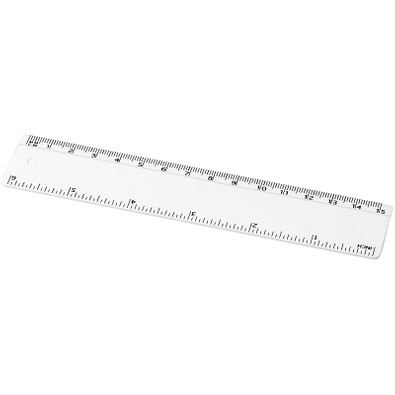 Refari 15 cm Lineal aus recyceltem Kunststoff, weiß