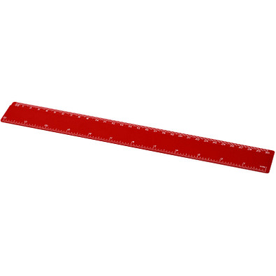Refari 30 cm Lineal aus recyceltem Kunststoff, rot