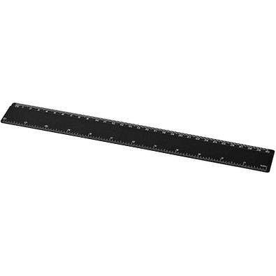 Refari 30 cm Lineal aus recyceltem Kunststoff, schwarz