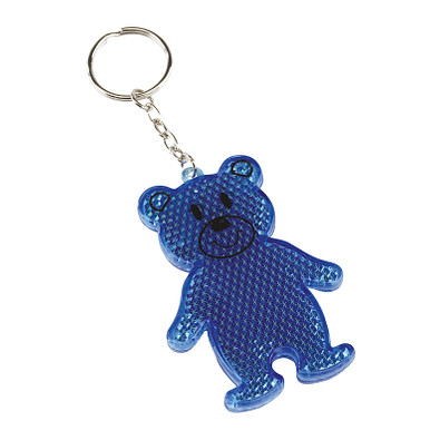 Reflektierender Schlüsselanhänger TEDDY,blau
