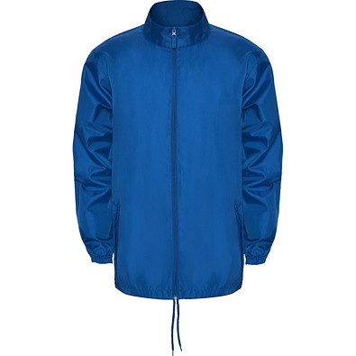 Regenjacke – leichte Windjacke mit Reißverschluss, L, Royalblau