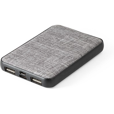 RENEWAL BATTERY. Powerbank 5'000 mAh aus Recyceltes PET (100% rPET), Grau