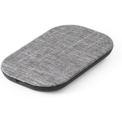 RENEWAL CHARGER. Schnelles 10W wireless Ladegerät aus recyceltem PET (100 % rPET), Grau