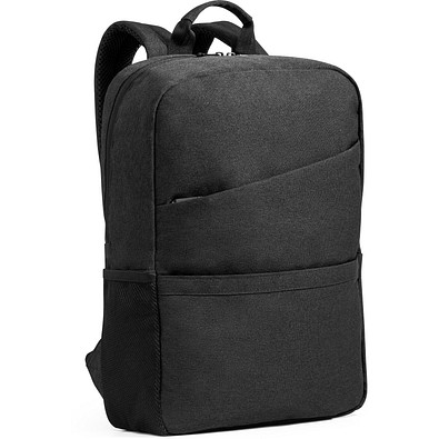 REPURPOSE BACKPACK. Laptop-Rucksack 15.6" aus 600D recyceltem Polyester, Dunkelgrau