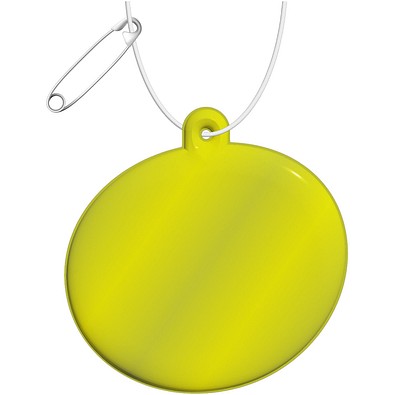 RFX™ H-09 ovaler reflektierender PVC-Anhänger, neongelb
