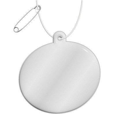RFX™ H-09 ovaler reflektierender PVC-Anhänger, weiss