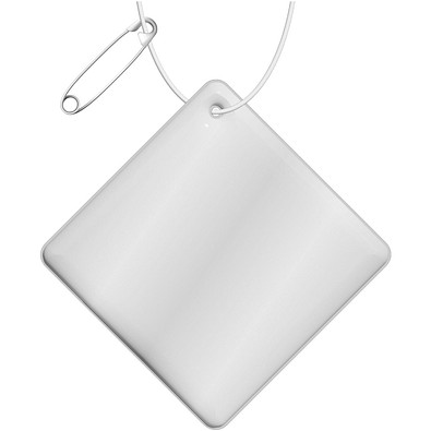 RFX™ H-09 Reflektierender PVC-Anhänger Diamant, klein, weiss