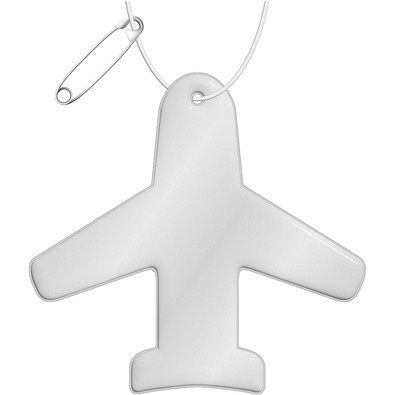 RFX™ H-09 Reflektierender TPU-Anhänger Flugzeugs, weiss