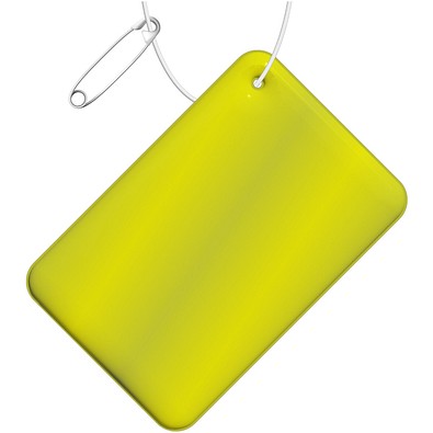 RFX™ H-10 Rechteckiger, reflektierender PVC-Anhänger, klein, neongelb