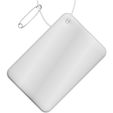 RFX™ H-10 Rechteckiger, reflektierender TPU-Anhänger, klein, weiss