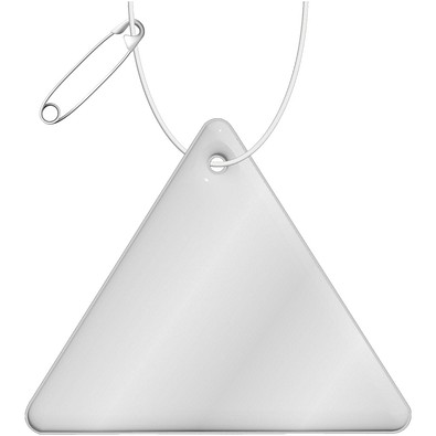 RFX™ H-12 Dreieckiger reflektierender PVC-Anhänger, weiss