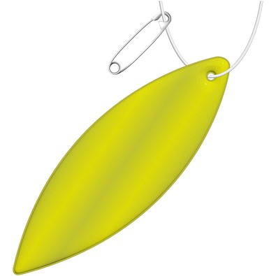 RFX™ H-12 ellipsenförmiger reflektierender PVC-Anhänger, neongelb