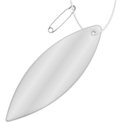 RFX™ H-12 ellipsenförmiger reflektierender TPU-Anhänger, weiss