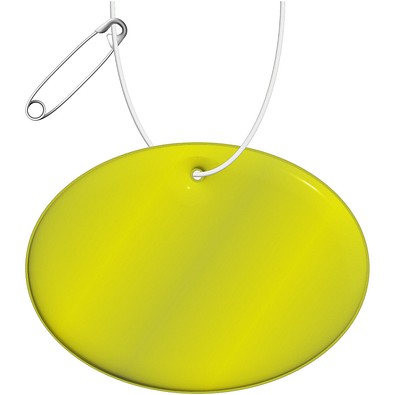 RFX™ H-12 Reflektierender, großer, runder Anhänger, neongelb