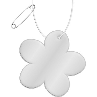 RFX™ H-13 reflektierender TPU-Anhänger Blume, weiss
