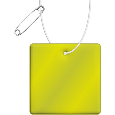 RFX™ H-16 Reflektierender Anhänger, quadratisch, neongelb