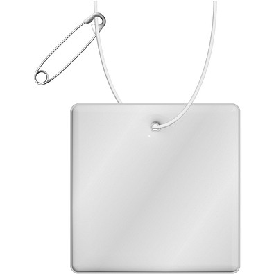 RFX™ H-16 Reflektierender Anhänger, quadratisch, weiss