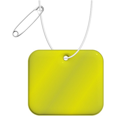 RFX™ H-20 rechteckiger reflektierender PVC-Anhänger XL, neongelb