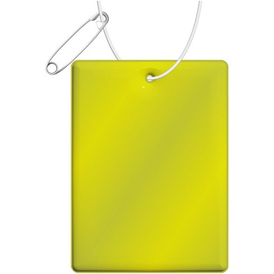RFX™ rH-12 echteckiger reflektierender PVC-Anhänger groß, neongelb