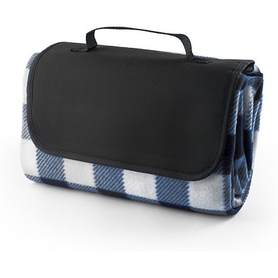 RILEY II. EPE-beschichtete Picknickdecke (180 g/m²) mit Muster, Blau