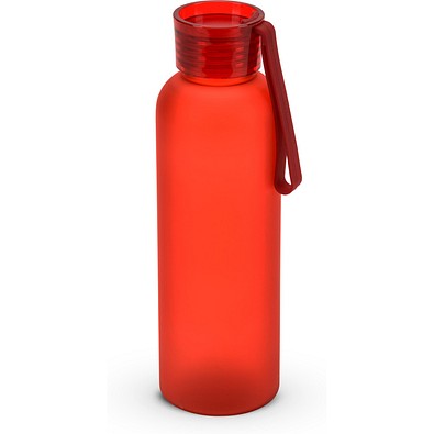 RIO rPET. Trinkflasche (600ml) aus recyceltem PET (100 % rPET) mit matter Oberfläche, Rot