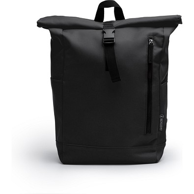 Roll-Top Rucksack aus RPET, BLACK