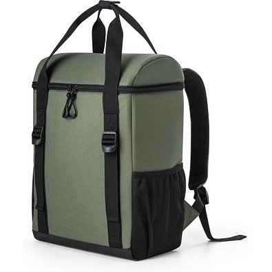 ROMA L. Gepolsterter Thermorucksack aus recyceltem Polyester 600D Ripstop 16 L, Dunkelgrün