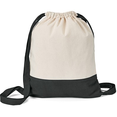 ROMFORD. Turnbeutel aus 100% Baumwolle (180 g/m²), Schwarz