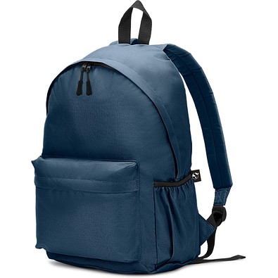 ROSARIO. Klassischer Rucksack mit zeitlosem Design aus recyceltem 600D Polyester, Blau