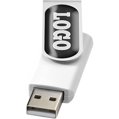 Rotate Doming USB-Stick, weiss, 64GB