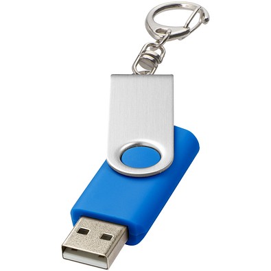 Rotate mit Schlüsselanhänger USB-Stick, mittelblau, 1GB